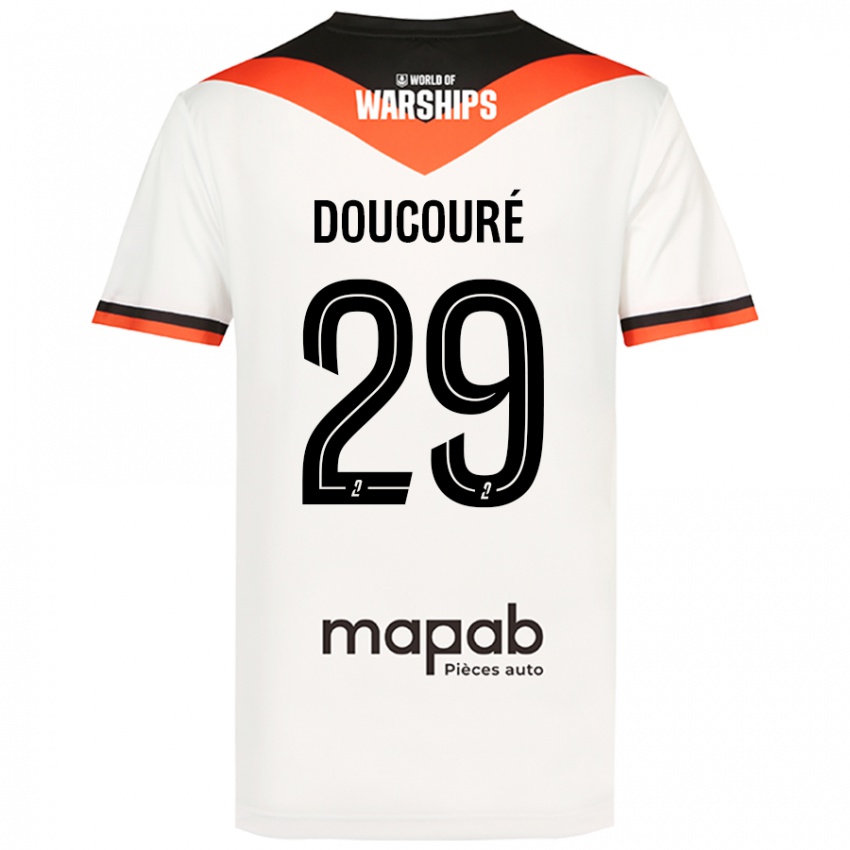 Niño Camiseta Siriné Doucouré #29 Blanco 2ª Equipación 2024/25 La Camisa México