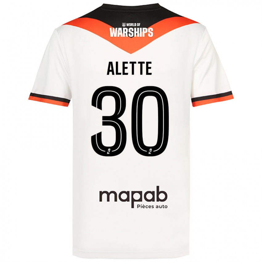 Niño Camiseta Gaël Alette #30 Blanco 2ª Equipación 2024/25 La Camisa México