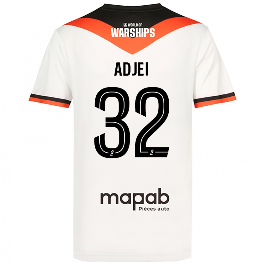 Niño Camiseta Nathaniel Adjei #32 Blanco 2ª Equipación 2024/25 La Camisa México