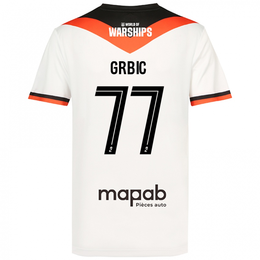 Niño Camiseta Adrian Grbic #77 Blanco 2ª Equipación 2024/25 La Camisa México