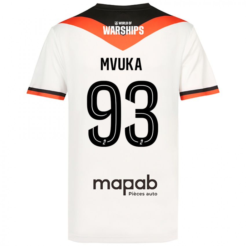 Niño Camiseta Joel Mvuka #93 Blanco 2ª Equipación 2024/25 La Camisa México