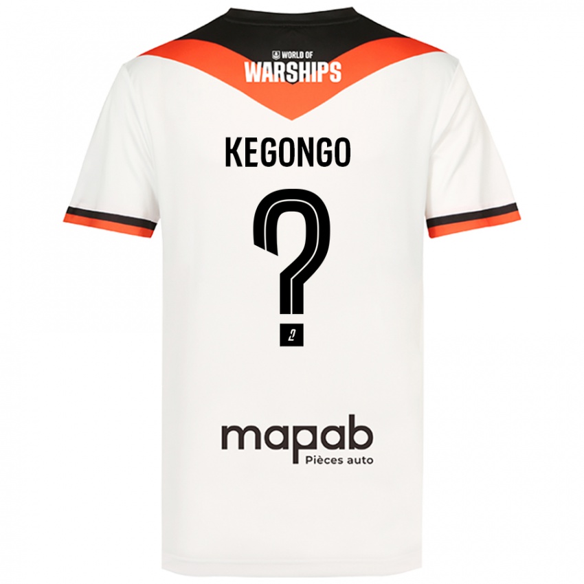 Niño Camiseta Clarence Kegongo #0 Blanco 2ª Equipación 2024/25 La Camisa México