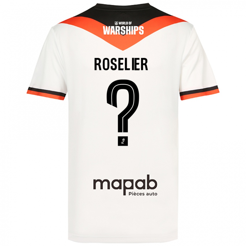 Niño Camiseta Nathan Roselier #0 Blanco 2ª Equipación 2024/25 La Camisa México