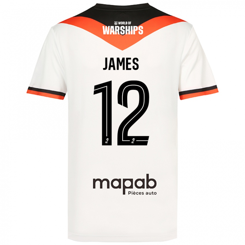 Niño Camiseta Isaac James #12 Blanco 2ª Equipación 2024/25 La Camisa México