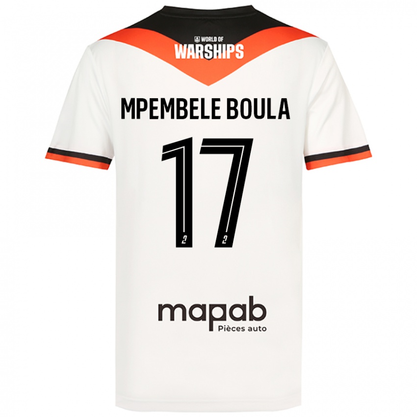 Niño Camiseta Exaucé Mpembele Boula #17 Blanco 2ª Equipación 2024/25 La Camisa México