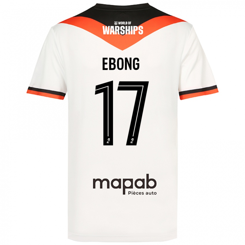 Niño Camiseta Arthur Ebong #17 Blanco 2ª Equipación 2024/25 La Camisa México