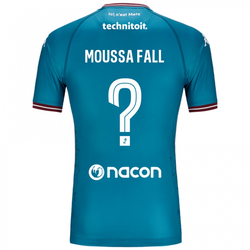 Niño Camiseta Pape Moussa Fall #0 Azul Petróleo 2ª Equipación 2024/25 La Camisa México