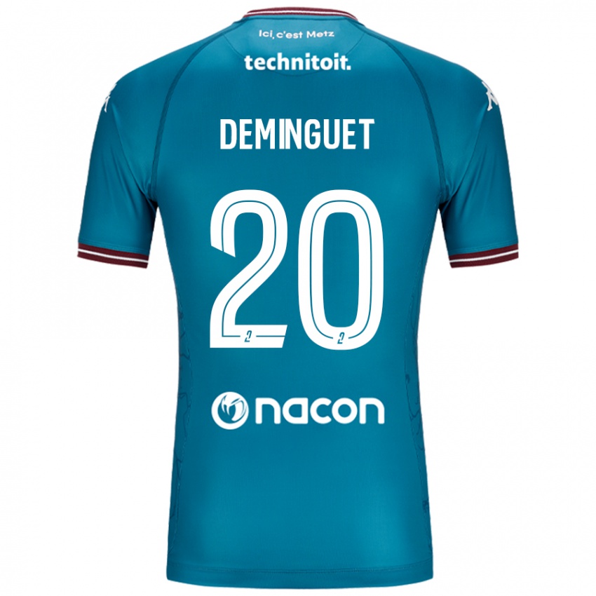 Niño Camiseta Jessy Deminguet #20 Azul Petróleo 2ª Equipación 2024/25 La Camisa México