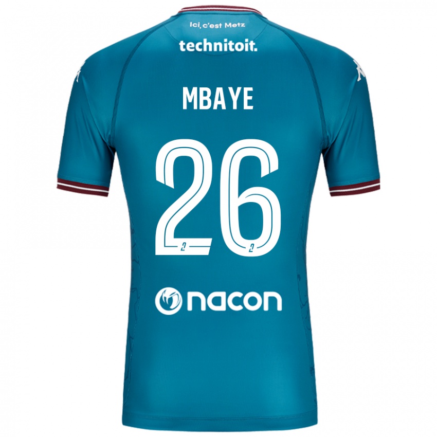 Niño Camiseta Malick Mbaye #26 Azul Petróleo 2ª Equipación 2024/25 La Camisa México