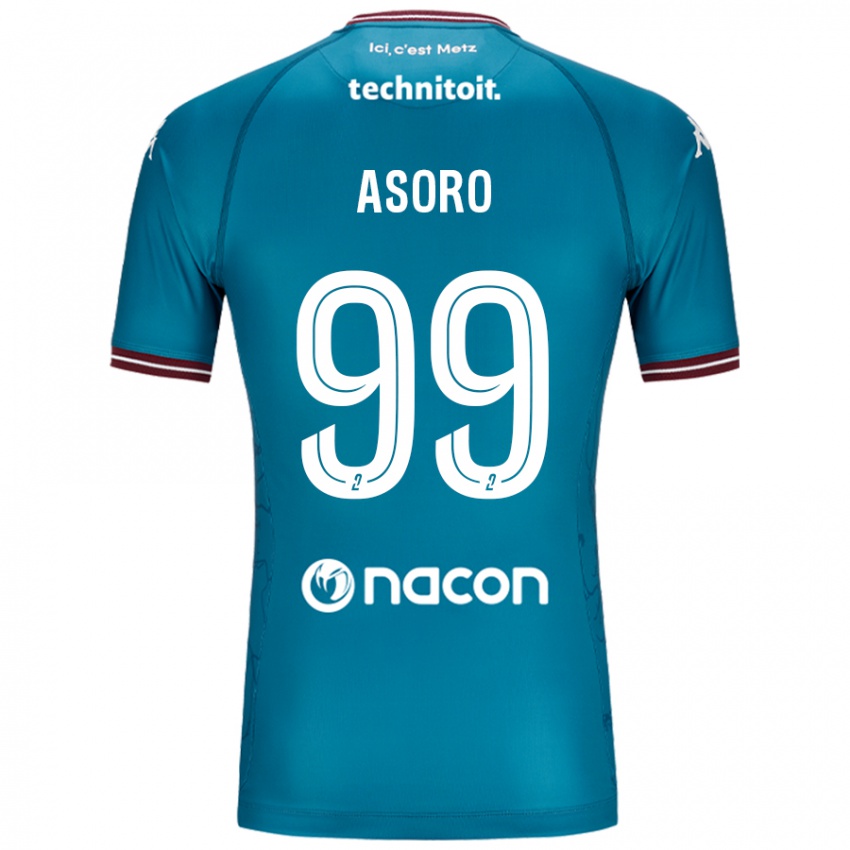 Niño Camiseta Joel Asoro #99 Azul Petróleo 2ª Equipación 2024/25 La Camisa México