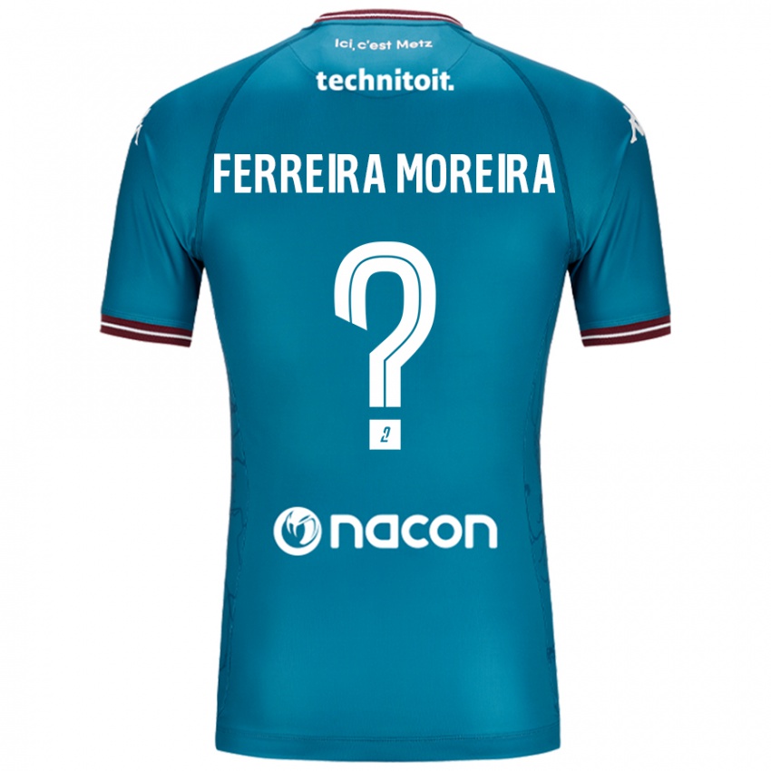 Niño Camiseta Ruben Ferreira Moreira #0 Azul Petróleo 2ª Equipación 2024/25 La Camisa México