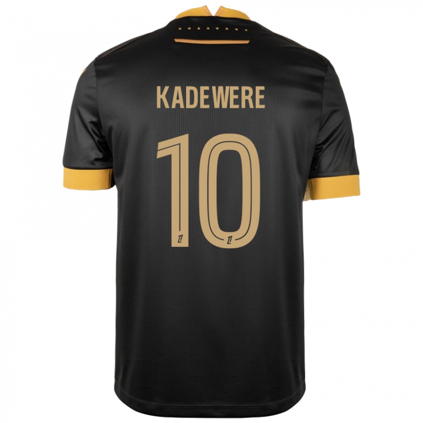 Niño Camiseta Tino Kadewere #10 Negro Marrón 2ª Equipación 2024/25 La Camisa México