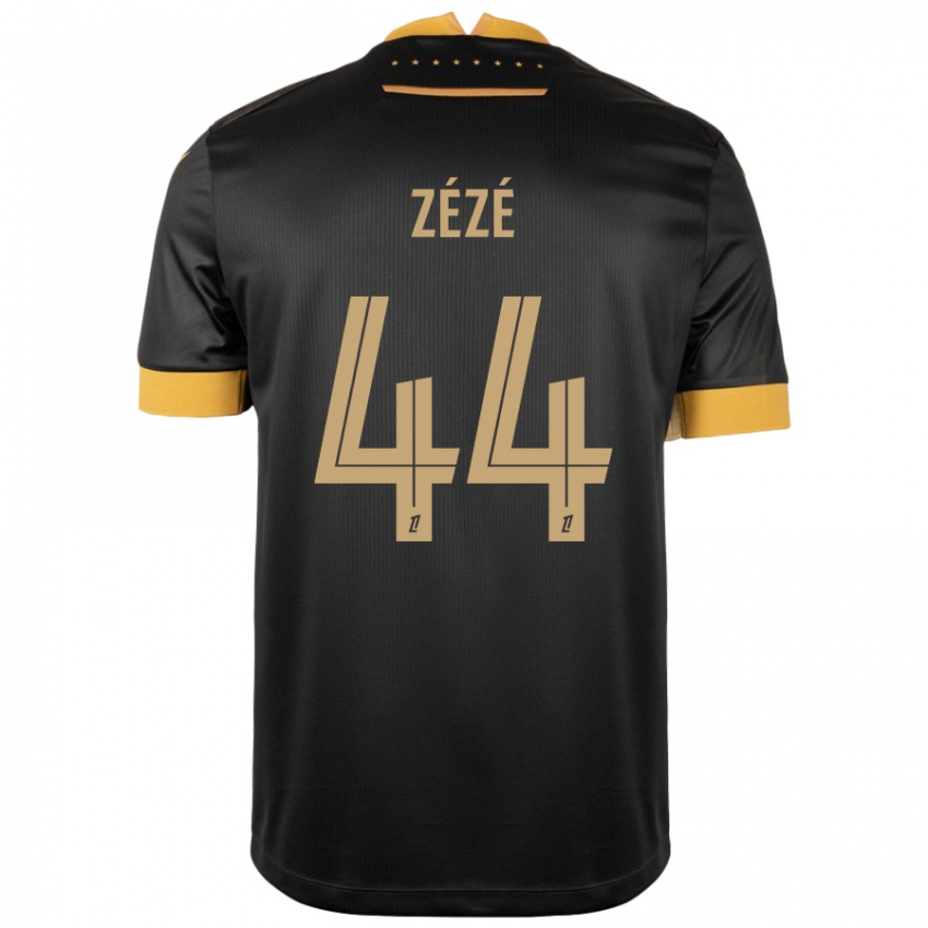 Niño Camiseta Nathan Zézé #44 Negro Marrón 2ª Equipación 2024/25 La Camisa México