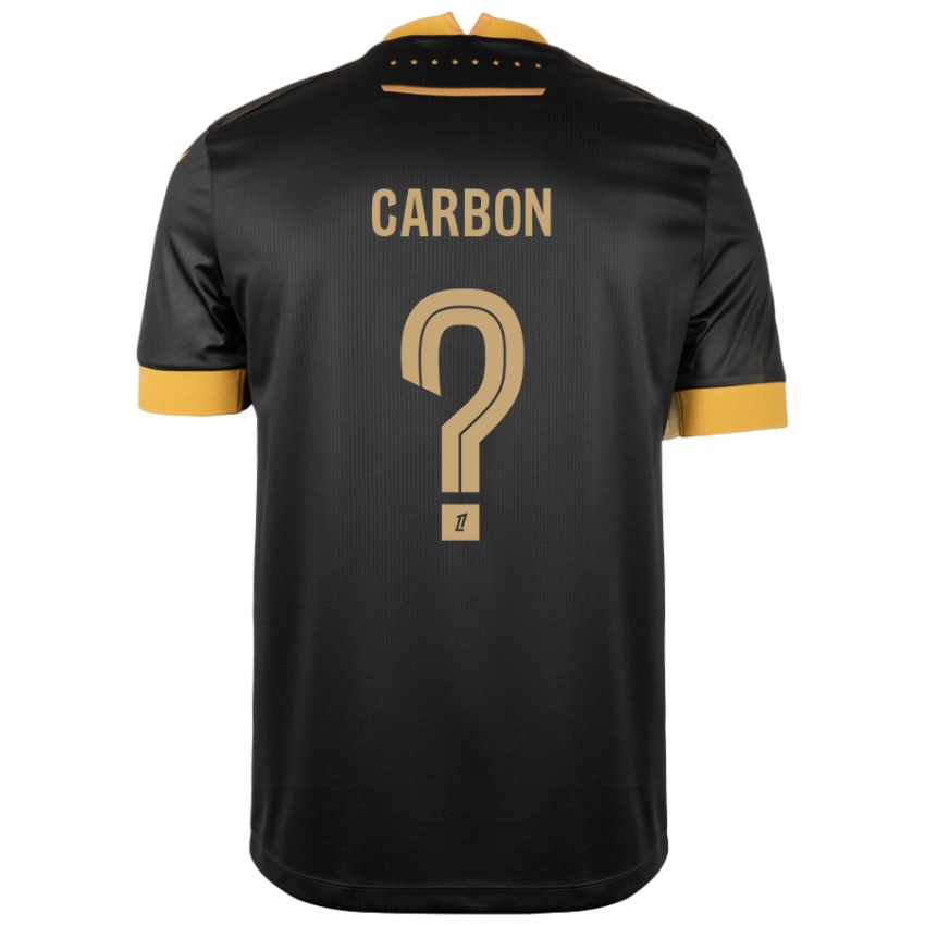 Niño Camiseta Lancelot Carbon #0 Negro Marrón 2ª Equipación 2024/25 La Camisa México