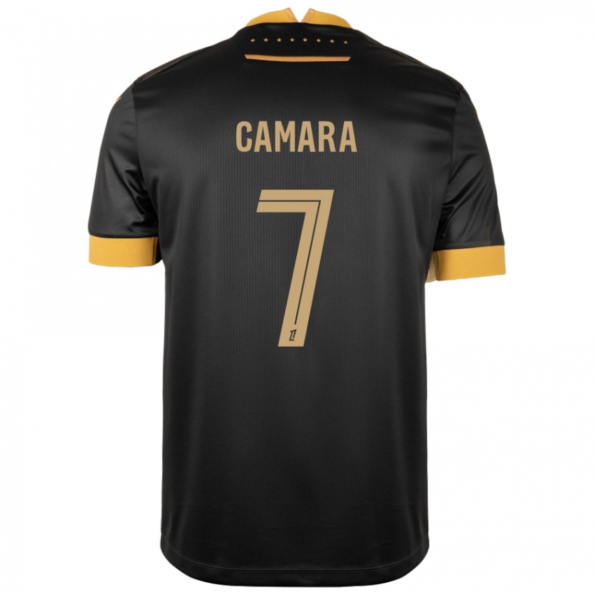 Niño Camiseta Mohamed Camara #7 Negro Marrón 2ª Equipación 2024/25 La Camisa México