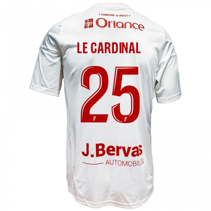 Niño Camiseta Julien Le Cardinal #25 Blanco Rojo 2ª Equipación 2024/25 La Camisa México