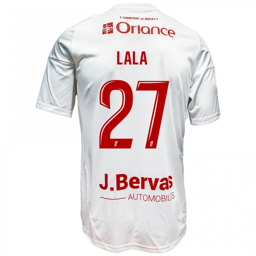 Niño Camiseta Kenny Lala #27 Blanco Rojo 2ª Equipación 2024/25 La Camisa México