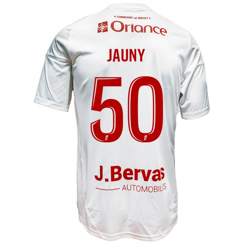 Niño Camiseta Noah Jauny #50 Blanco Rojo 2ª Equipación 2024/25 La Camisa México