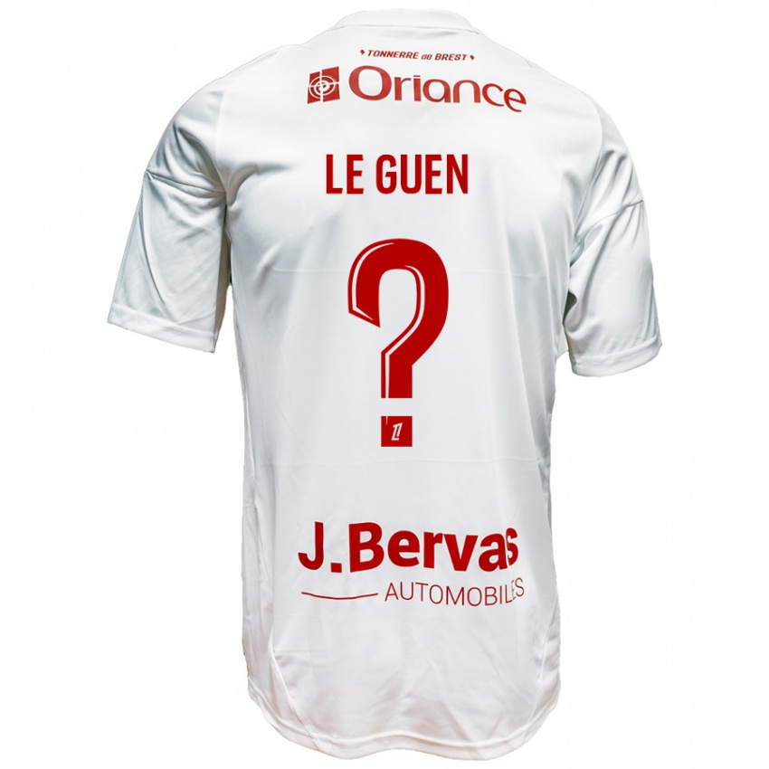 Niño Camiseta Raphaël Le Guen #0 Blanco Rojo 2ª Equipación 2024/25 La Camisa México