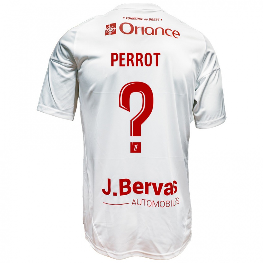 Niño Camiseta Maël Perrot #0 Blanco Rojo 2ª Equipación 2024/25 La Camisa México