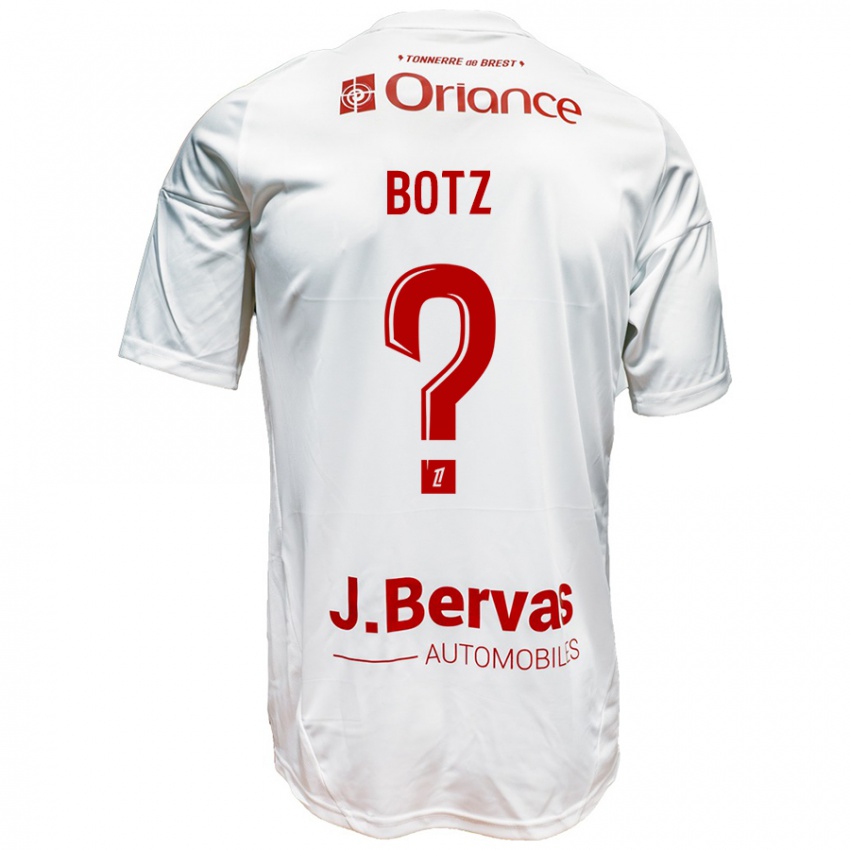 Niño Camiseta Léo Botz #0 Blanco Rojo 2ª Equipación 2024/25 La Camisa México