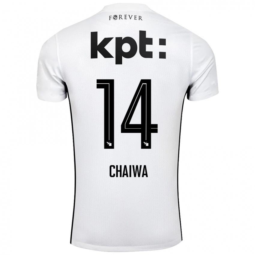 Niño Camiseta Miguel Chaiwa #14 Blanco Negro 2ª Equipación 2024/25 La Camisa México