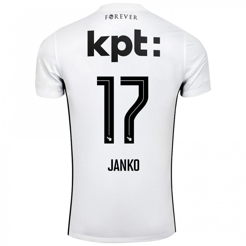 Niño Camiseta Saidy Janko #17 Blanco Negro 2ª Equipación 2024/25 La Camisa México