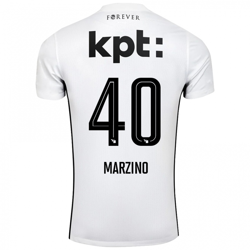 Niño Camiseta Dario Marzino #40 Blanco Negro 2ª Equipación 2024/25 La Camisa México