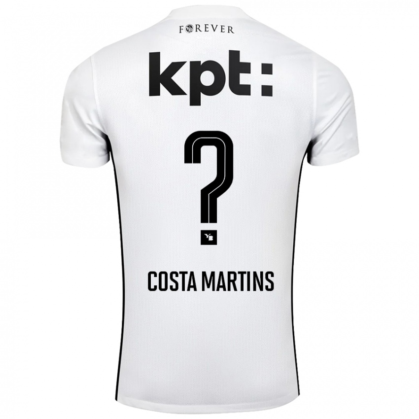 Niño Camiseta Yvann Costa Martins #0 Blanco Negro 2ª Equipación 2024/25 La Camisa México