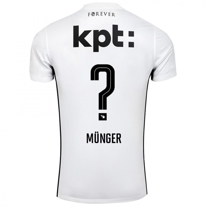 Niño Camiseta Nil Münger #0 Blanco Negro 2ª Equipación 2024/25 La Camisa México