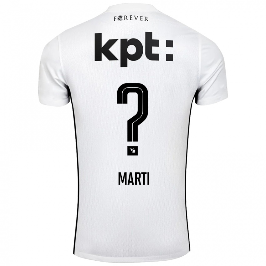 Niño Camiseta Robin Marti #0 Blanco Negro 2ª Equipación 2024/25 La Camisa México