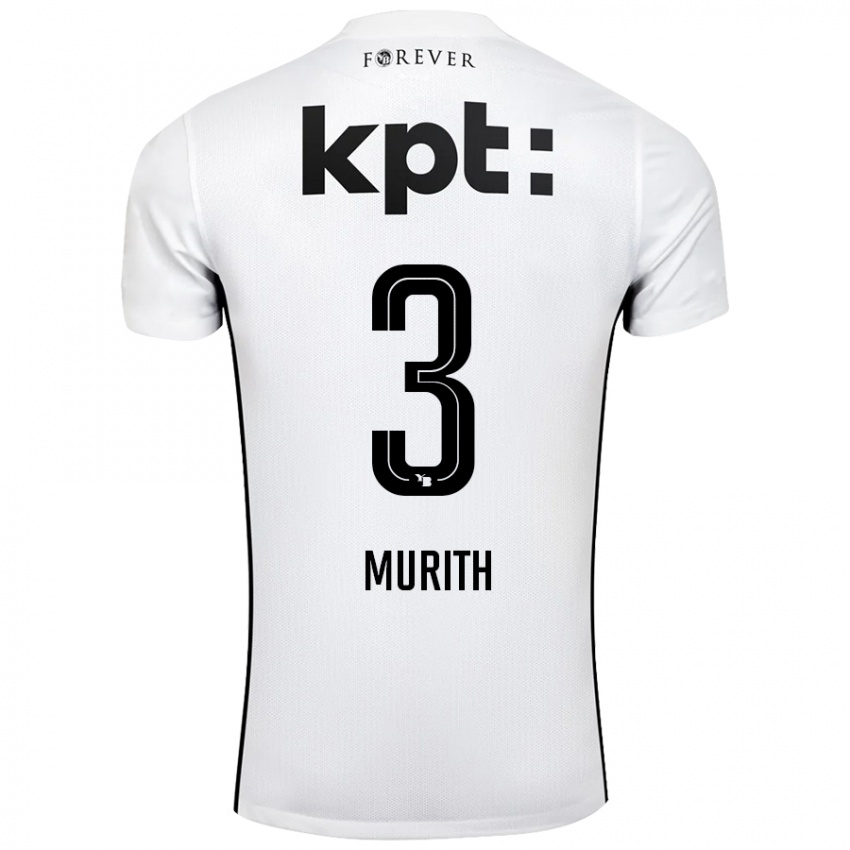 Niño Camiseta Tom Murith #3 Blanco Negro 2ª Equipación 2024/25 La Camisa México