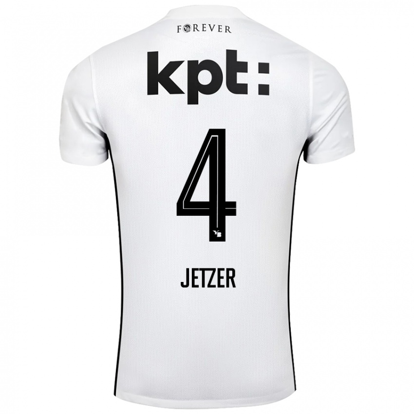 Niño Camiseta Lorin Jetzer #4 Blanco Negro 2ª Equipación 2024/25 La Camisa México