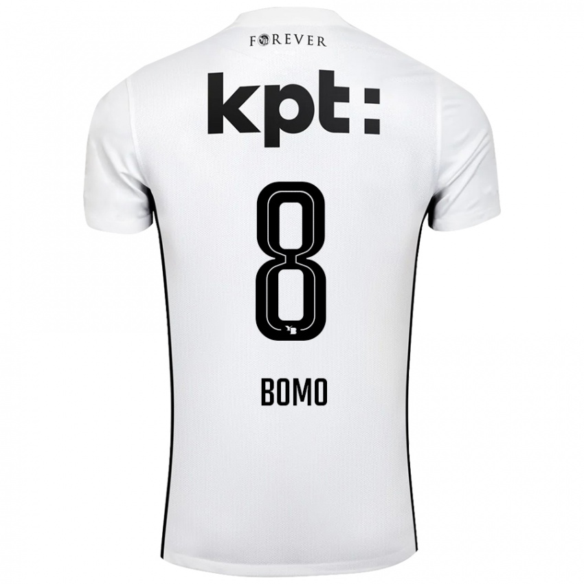 Niño Camiseta Jacques Bomo #8 Blanco Negro 2ª Equipación 2024/25 La Camisa México