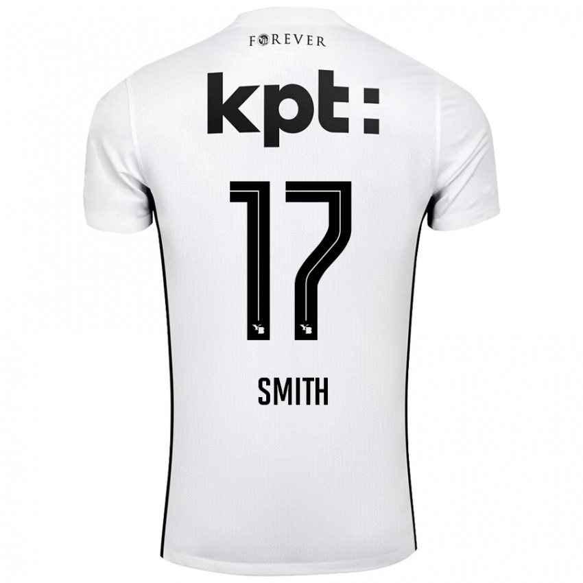 Niño Camiseta Rhodri Smith #17 Blanco Negro 2ª Equipación 2024/25 La Camisa México