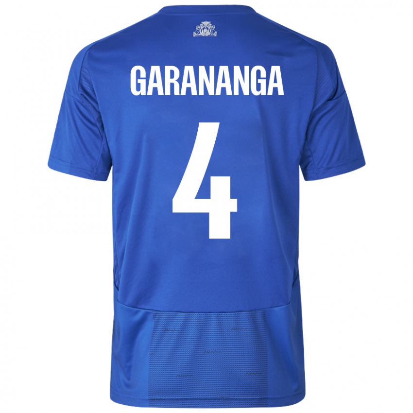 Niño Camiseta Munashe Garananga #4 Blanco Azul 2ª Equipación 2024/25 La Camisa México