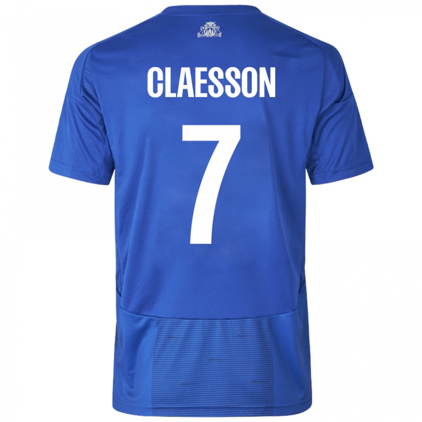 Niño Camiseta Viktor Claesson #7 Blanco Azul 2ª Equipación 2024/25 La Camisa México