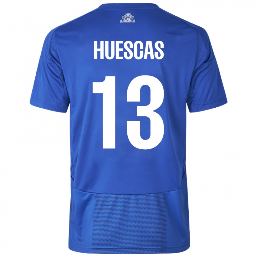 Niño Camiseta Rodrigo Huescas #13 Blanco Azul 2ª Equipación 2024/25 La Camisa México