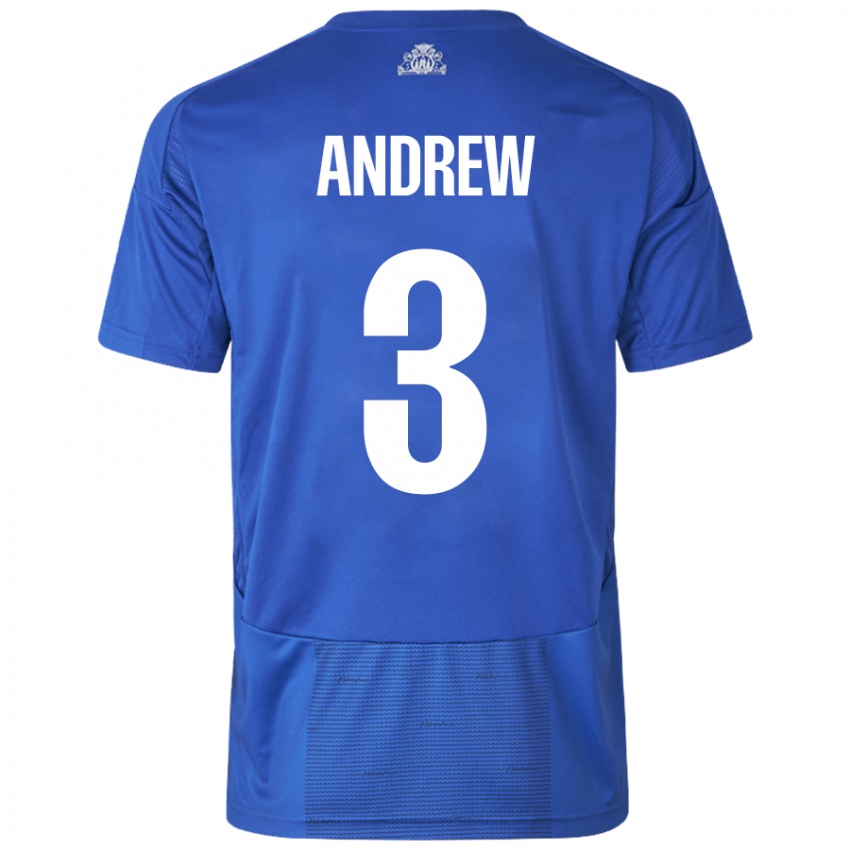 Niño Camiseta Tristan Andrew #3 Blanco Azul 2ª Equipación 2024/25 La Camisa México