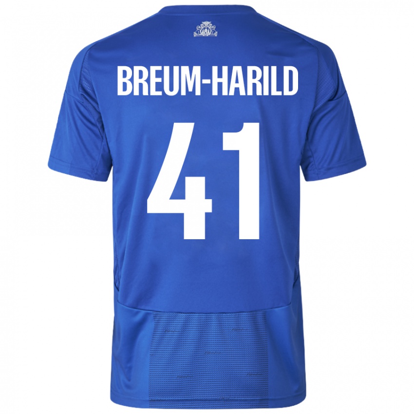 Niño Camiseta Tobias Breum-Harild #41 Blanco Azul 2ª Equipación 2024/25 La Camisa México