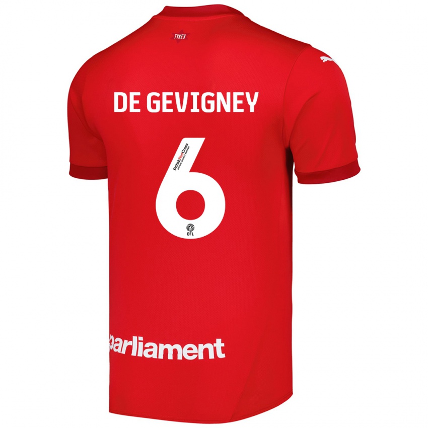 Hombre Camiseta Maël De Gevigney #6 Rojo 1ª Equipación 2024/25 La Camisa México