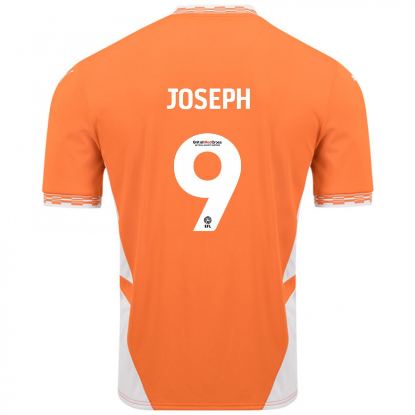 Hombre Camiseta Kyle Joseph #9 Naranja Blanco 1ª Equipación 2024/25 La Camisa México