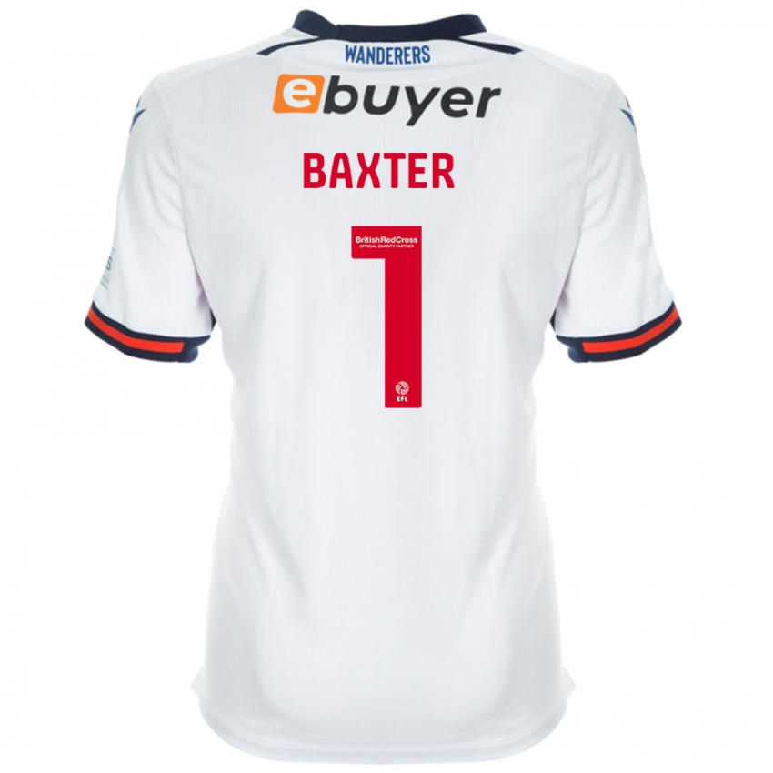 Hombre Camiseta Nathan Baxter #1 Blanco 1ª Equipación 2024/25 La Camisa México