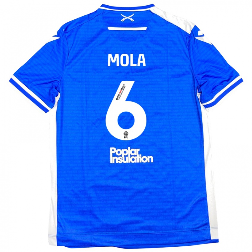 Hombre Camiseta Clinton Mola #6 Azul Blanco 1ª Equipación 2024/25 La Camisa México