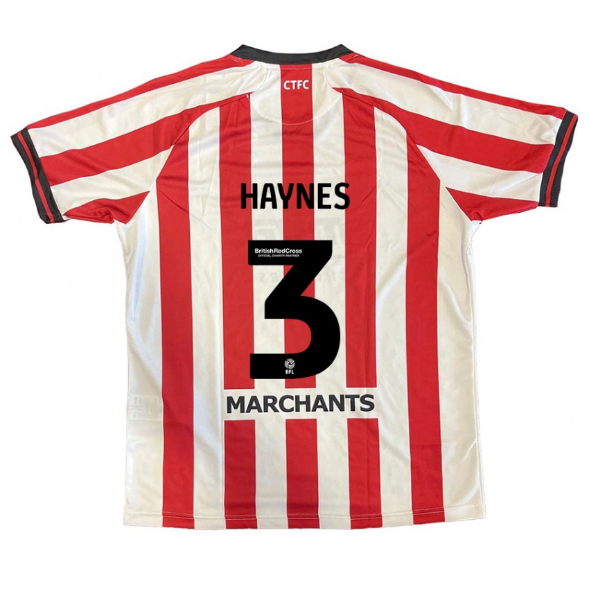 Hombre Camiseta Ryan Haynes #3 Rojo Blanco 1ª Equipación 2024/25 La Camisa México