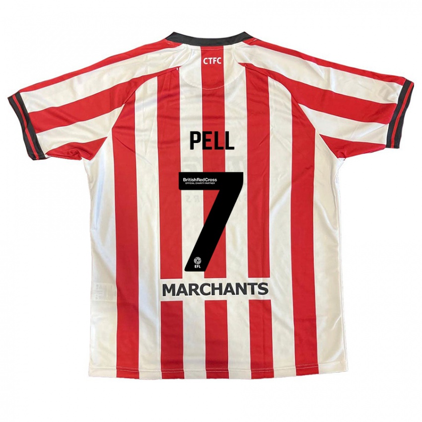 Hombre Camiseta Harry Pell #7 Rojo Blanco 1ª Equipación 2024/25 La Camisa México