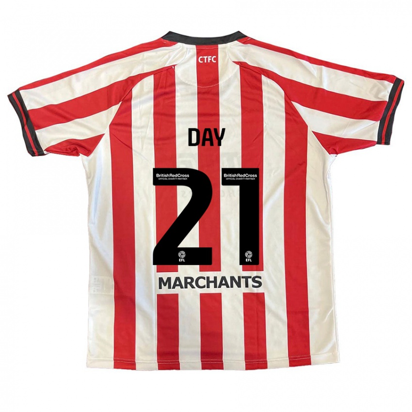 Hombre Camiseta Joe Day #21 Rojo Blanco 1ª Equipación 2024/25 La Camisa México