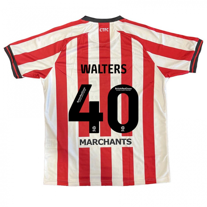 Hombre Camiseta Cameron Walters #40 Rojo Blanco 1ª Equipación 2024/25 La Camisa México