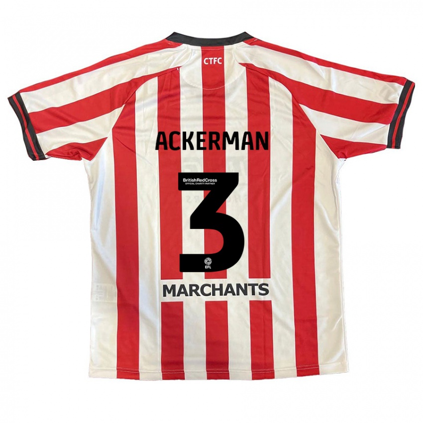 Hombre Camiseta Daisy Ackerman #3 Rojo Blanco 1ª Equipación 2024/25 La Camisa México