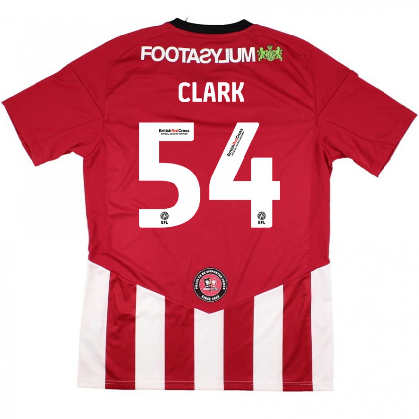 Hombre Camiseta Max Clark #54 Rojo Blanco 1ª Equipación 2024/25 La Camisa México